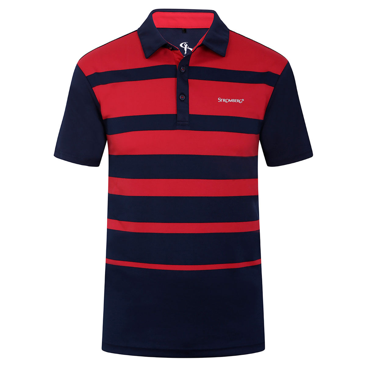 Stromberg Men’s Strike Stretch Golf Polo Shirt, Mens, Navy/red, Small | American Golf