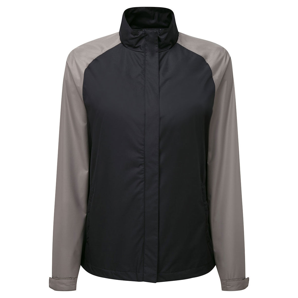 Palm Grove Womens Black and Grey Lightweight Waterproof Suit, Size: 16, xl/xxl | American Golf