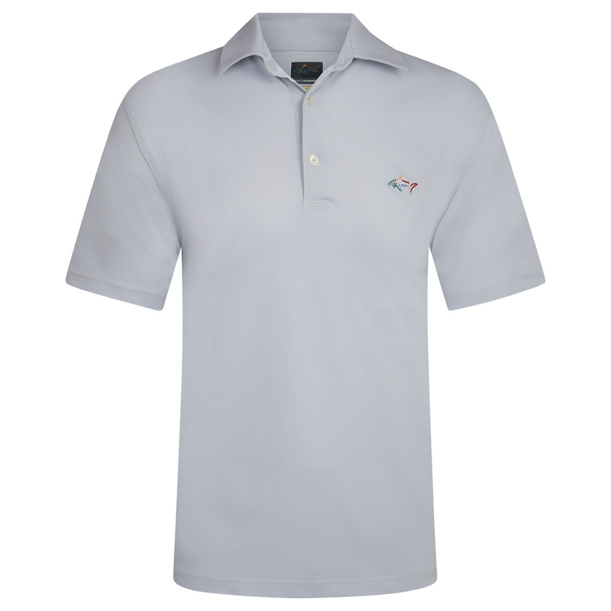 Greg Norman Men’s Shark Logo Golf Polo Shirt, Mens, Shark grey, Large | American Golf
