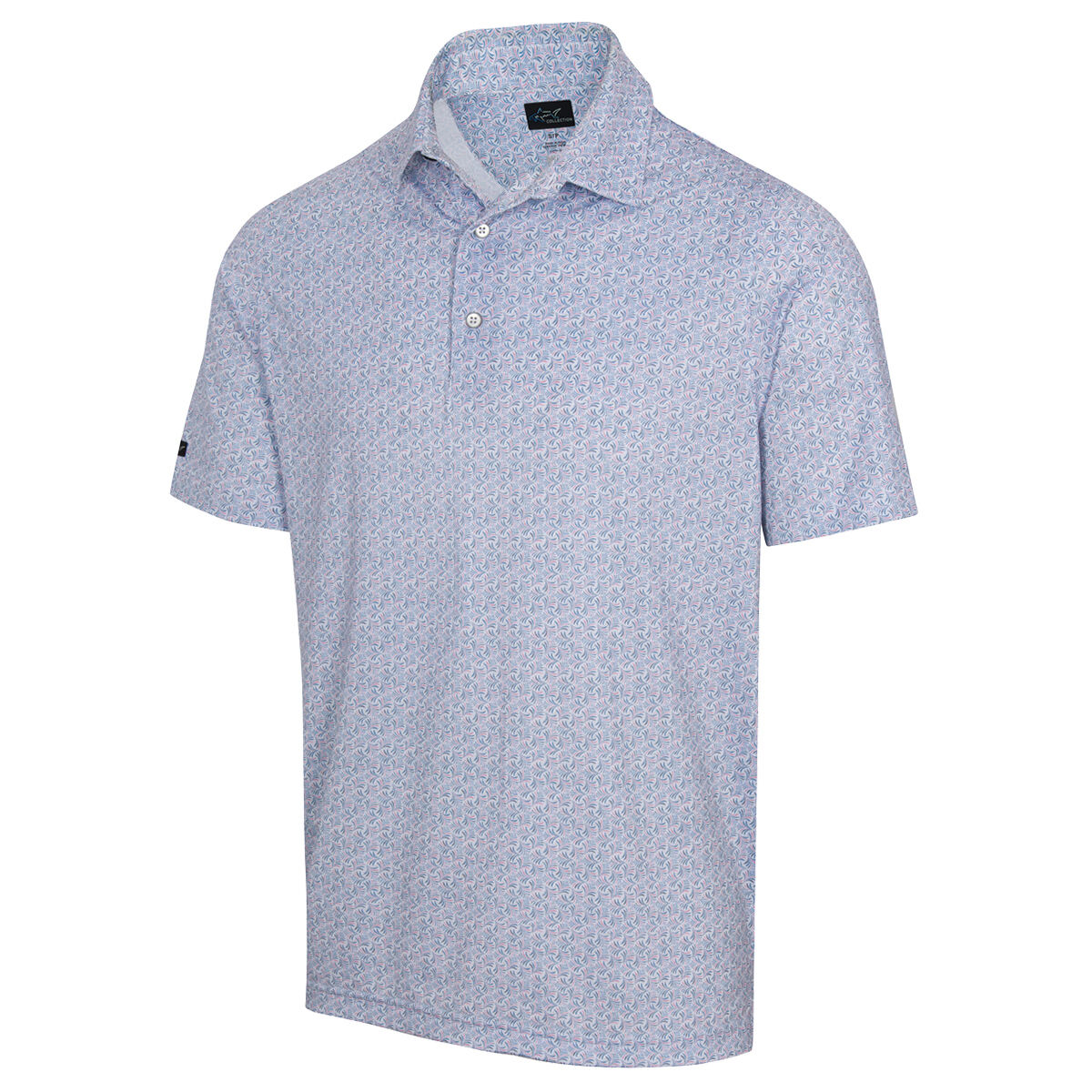 Greg Norman Men’s Island Flora ML75 Stretch Golf Polo Shirt, Mens, White, Medium | American Golf
