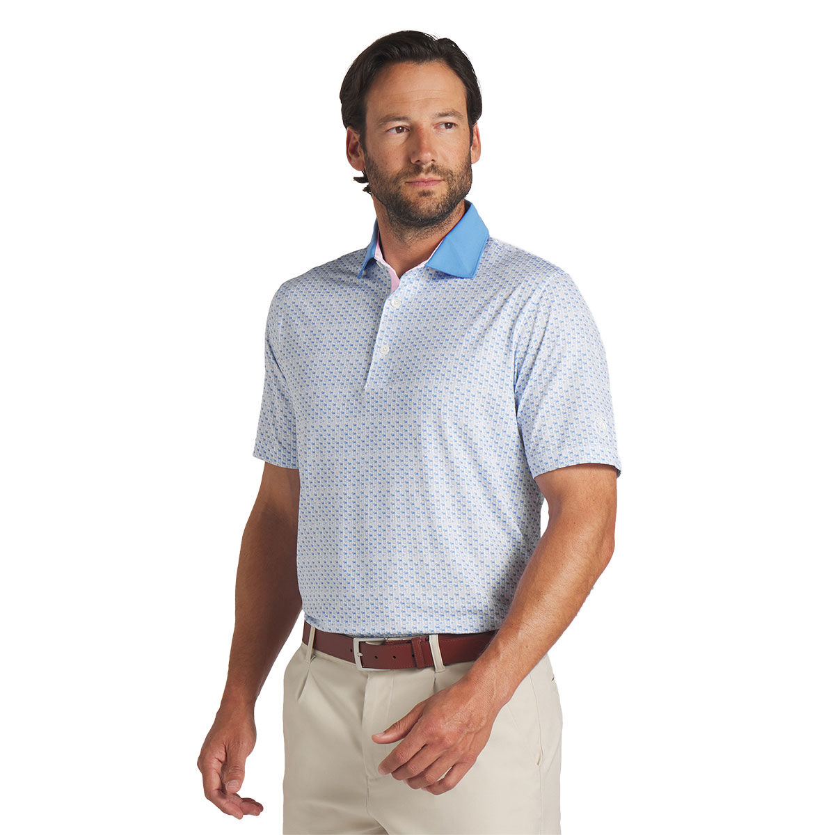 PUMA Men’s X Arnold Palmer MATTR Iced Tea Golf Polo Shirt, Mens, Blue skies, Small | American Golf