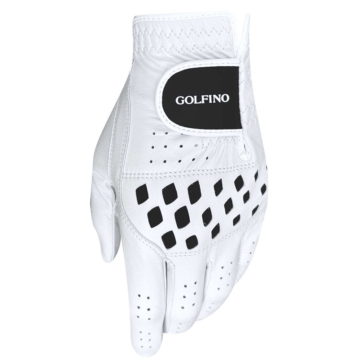 GOLFINO Men’s Cabretta Golf Glove, Mens, Left hand, Xl, White/black | American Golf
