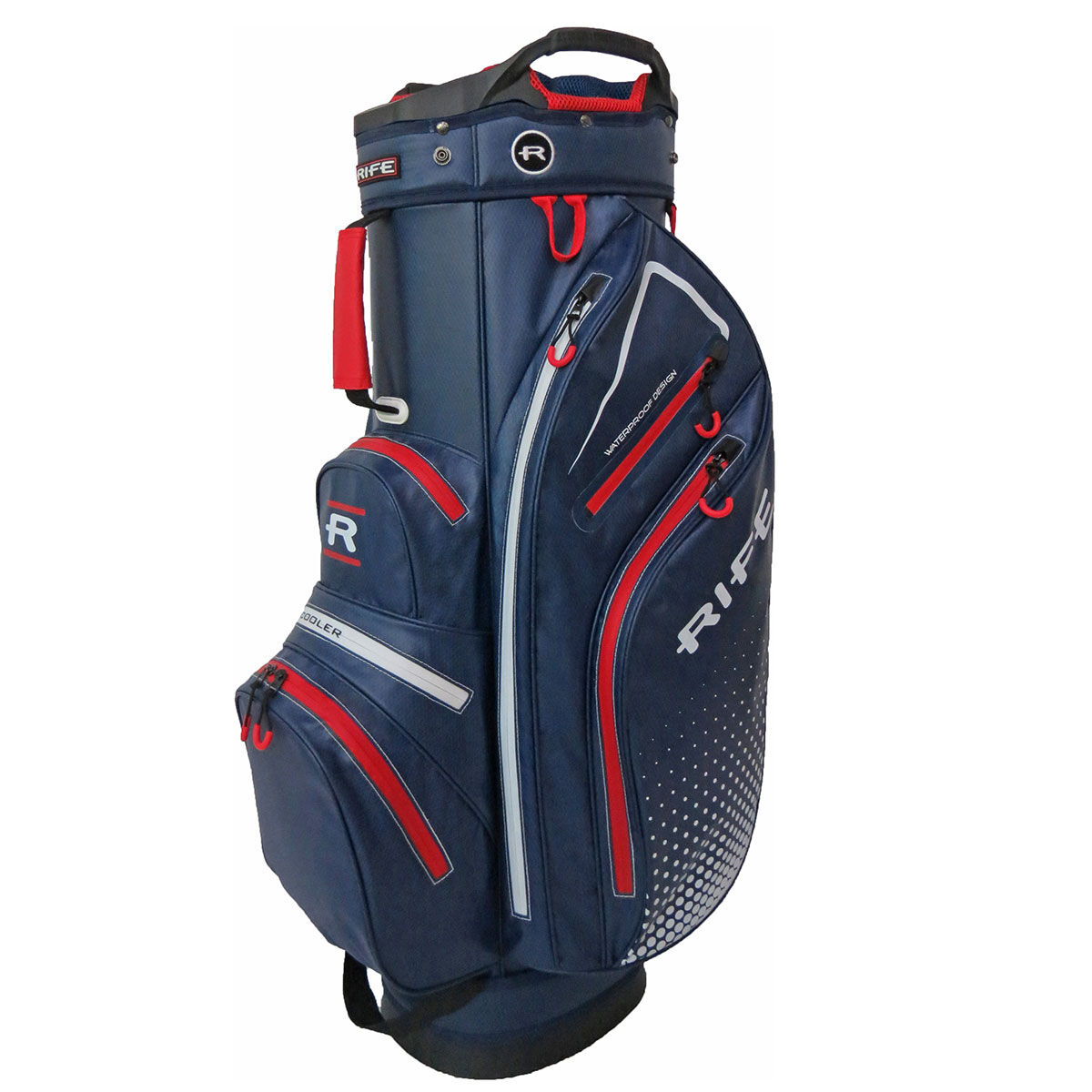 Rife Navy Blue and Red Waterproof Golf Cart Bag, Size: One Size  | American Golf