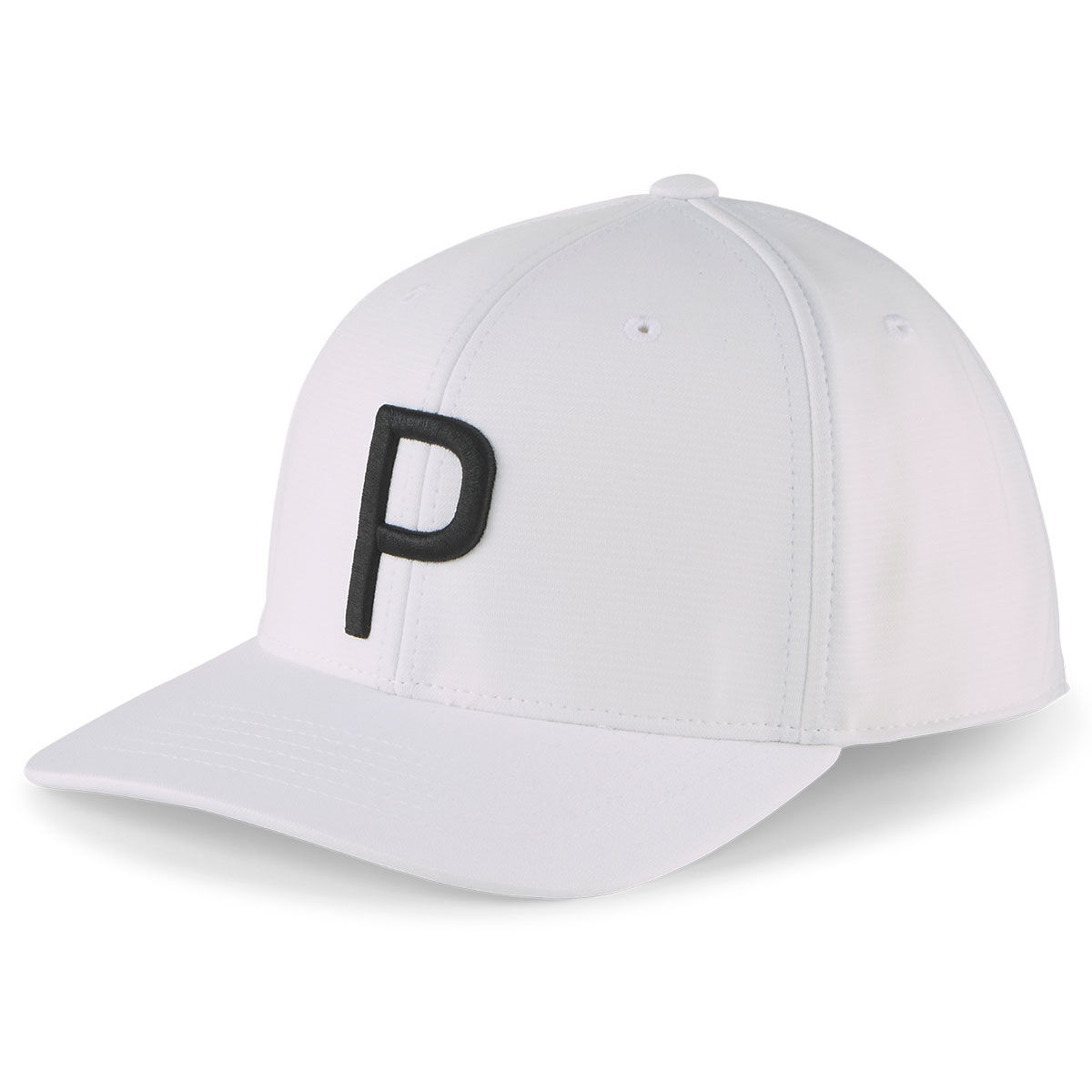 PUMA Men’s P Snapback Golf Cap, Mens, White, One size | American Golf
