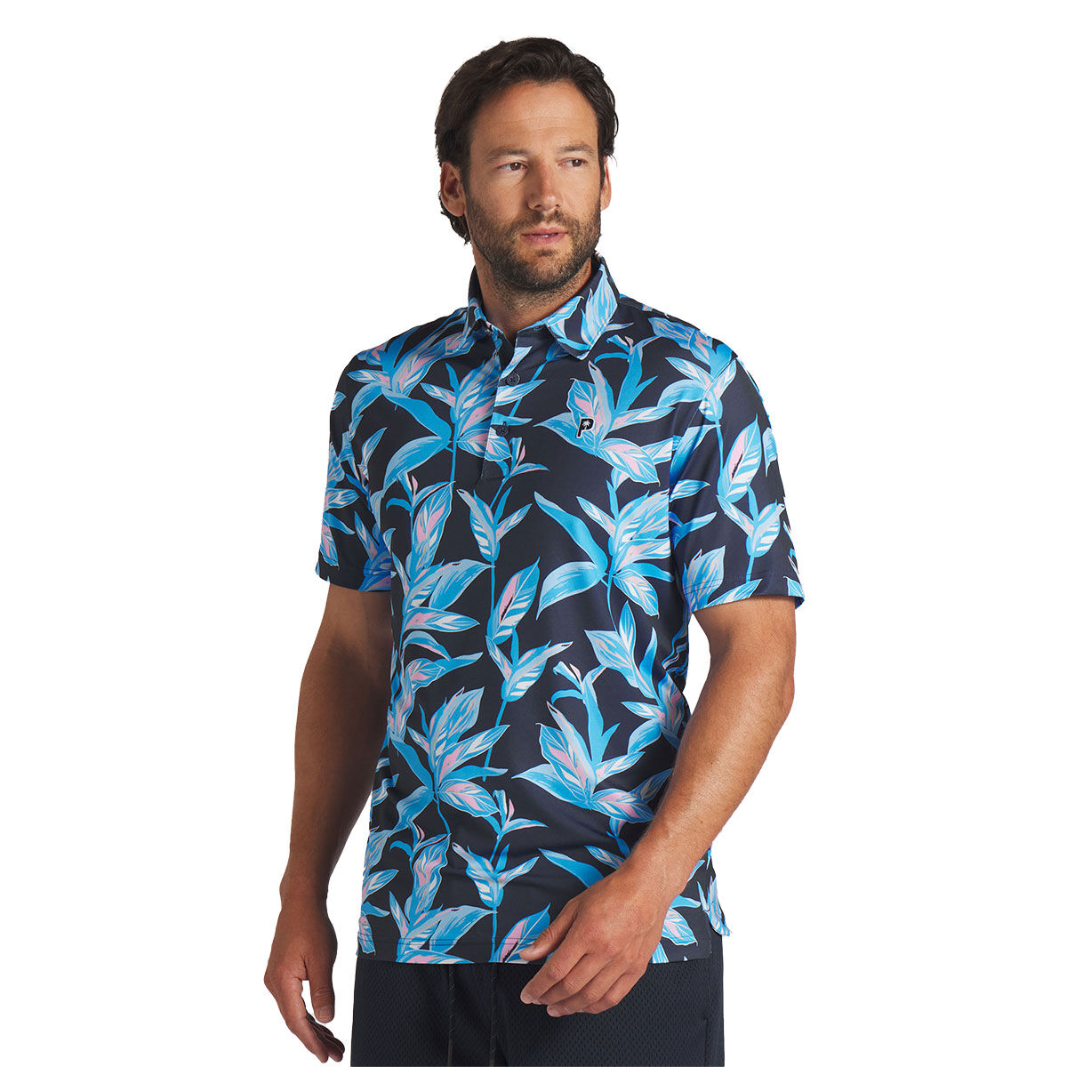 PUMA Men’s X PTC Floral Golf Polo Shirt, Mens, Deep navy/regal blue, Large | American Golf