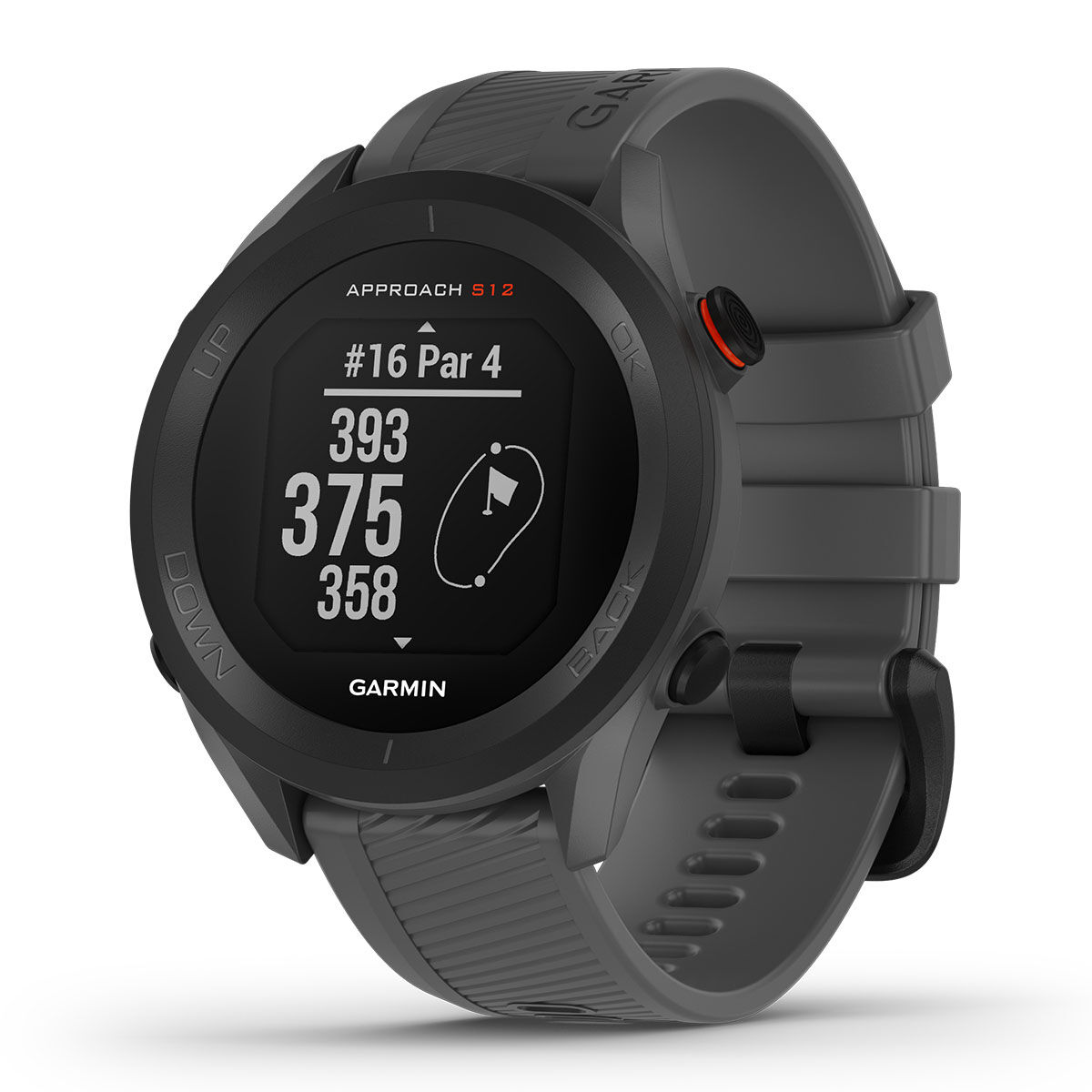 Garmin Approach S12 Golf GPS Watch, Slate grey | American Golf