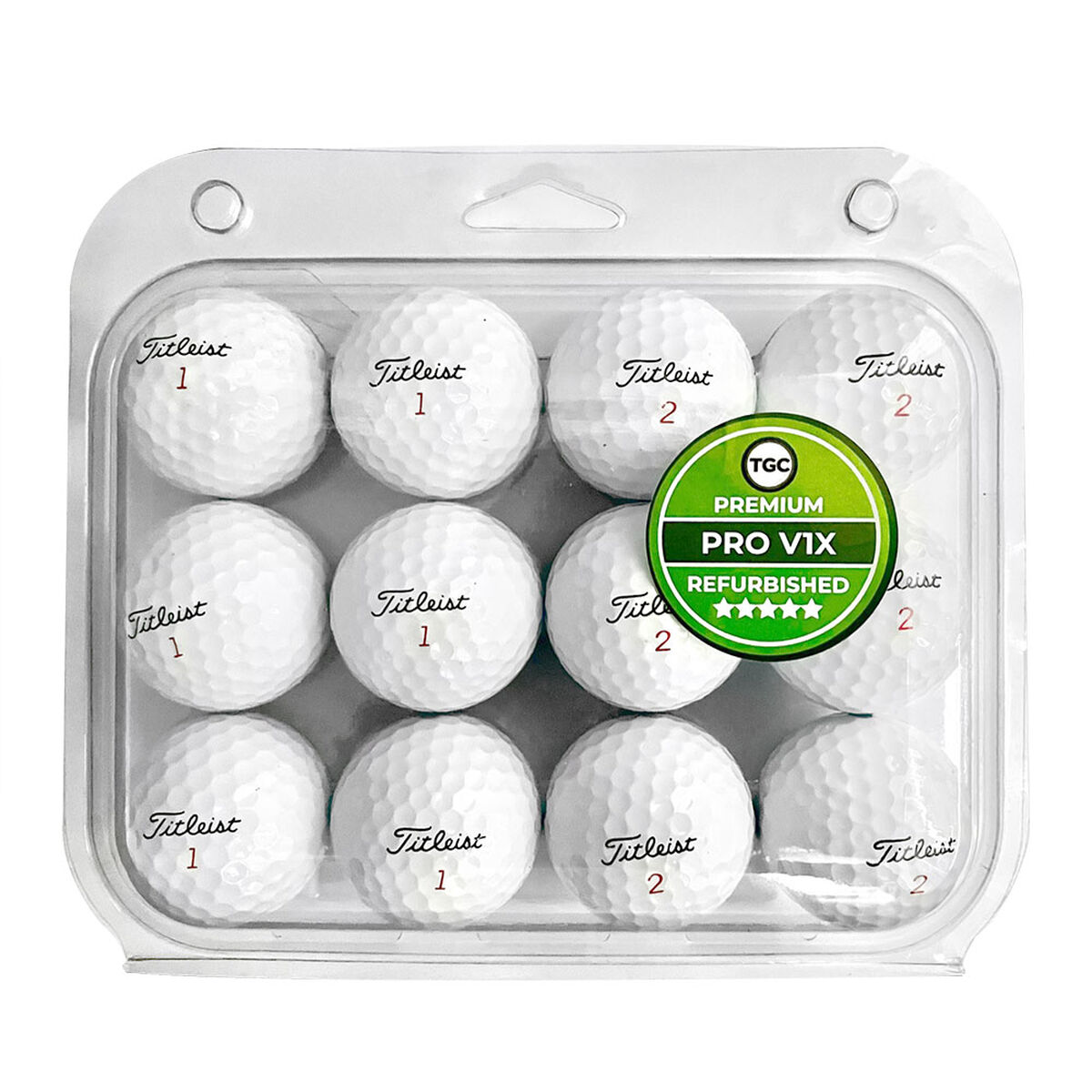 The Golf Company Mens White The Refurbished Pro V1x 12 Ball Pack | American Golf, One Size