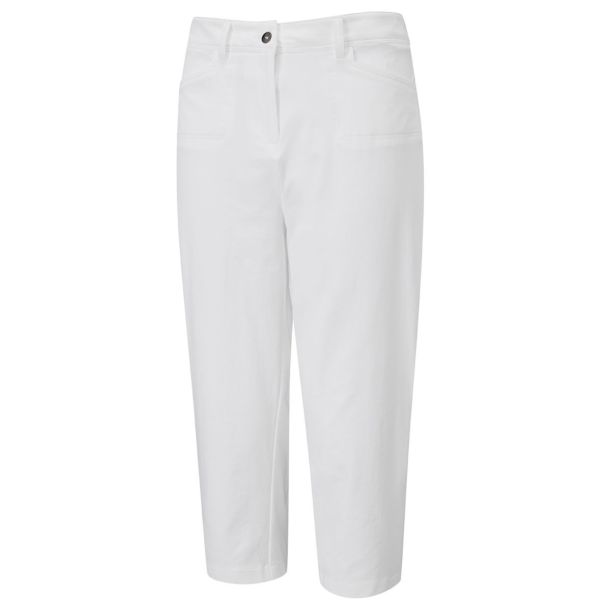 PING Women’s White Long Lasting Verity Crop Golf Trousers, Size: 8 | American Golf