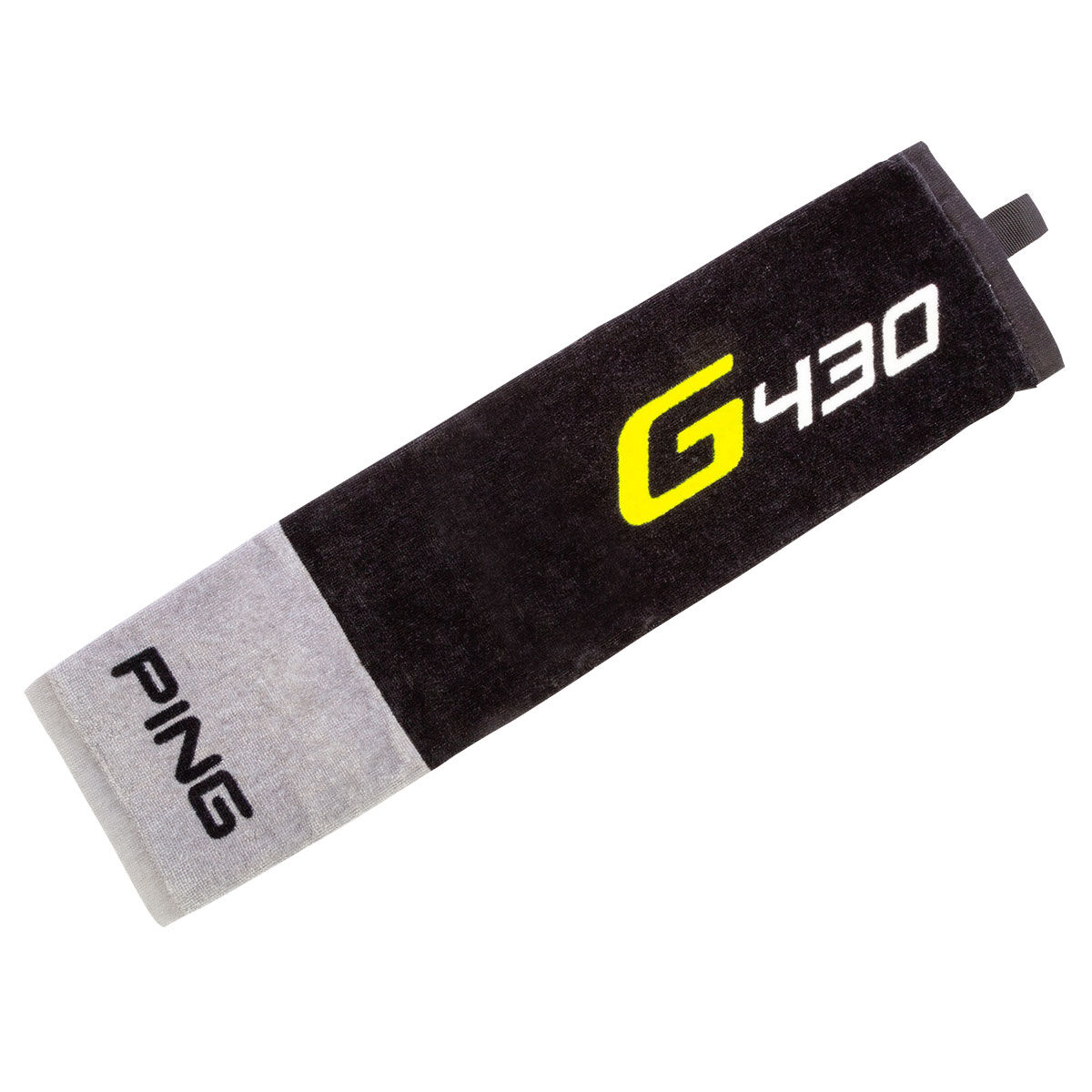 Ping Black, Grey and Yellow Embroidered G430 Tri-fold Golf Towel | American Golf, One Size