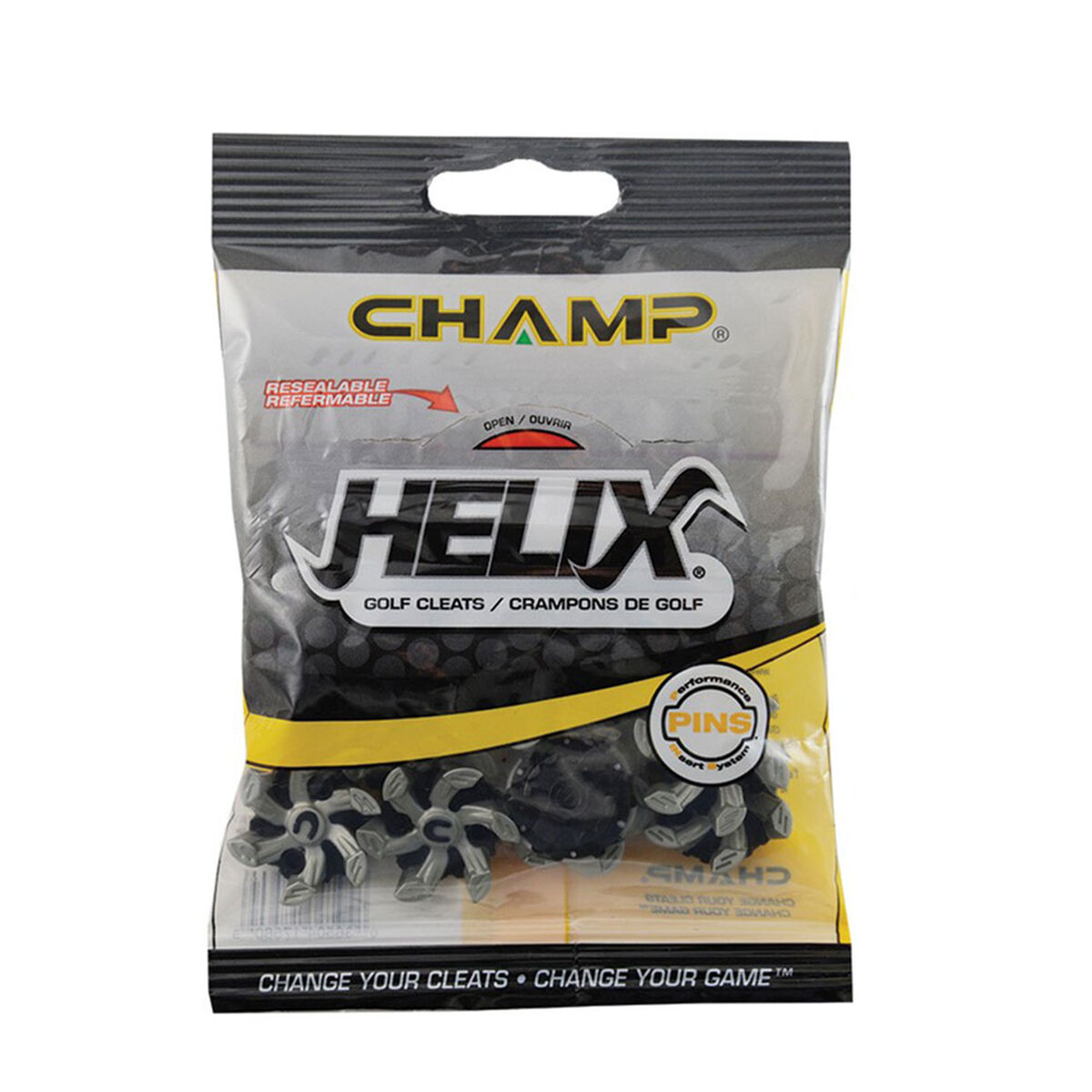 Champ Black Helix PINS Golf Cleats, One Size | American Golf