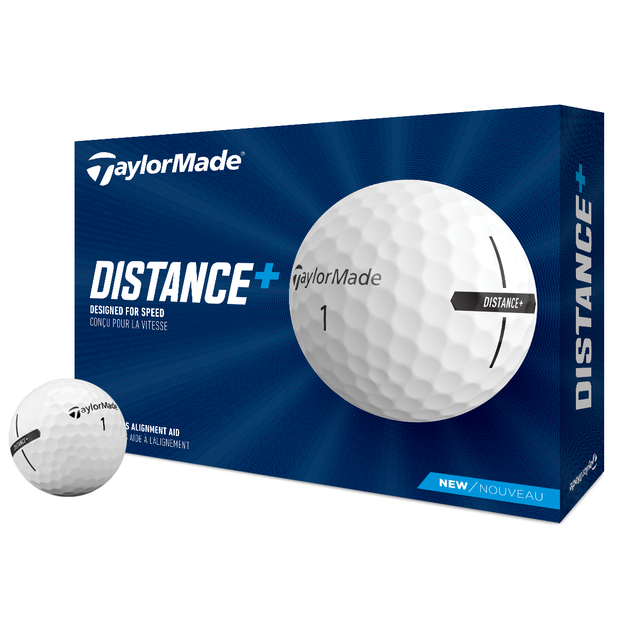 TaylorMade White Distance Plus Pack of 12 Golf Balls, Size: One Size  | American Golf