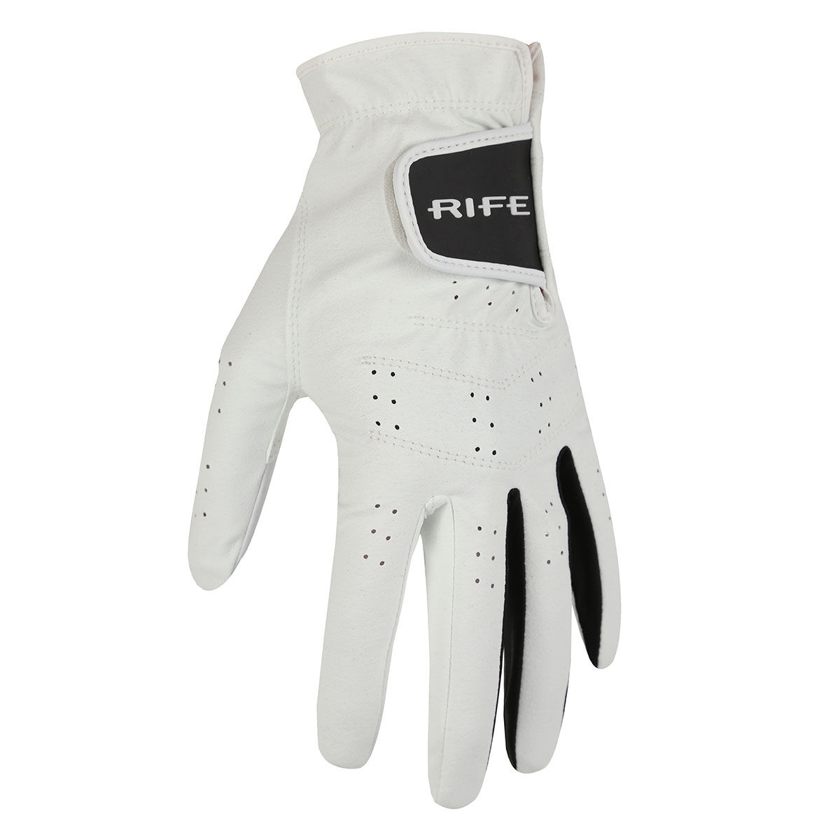 Rife Mens White RX Hybrid Golf Glove, Size: Medium/Large | American Golf