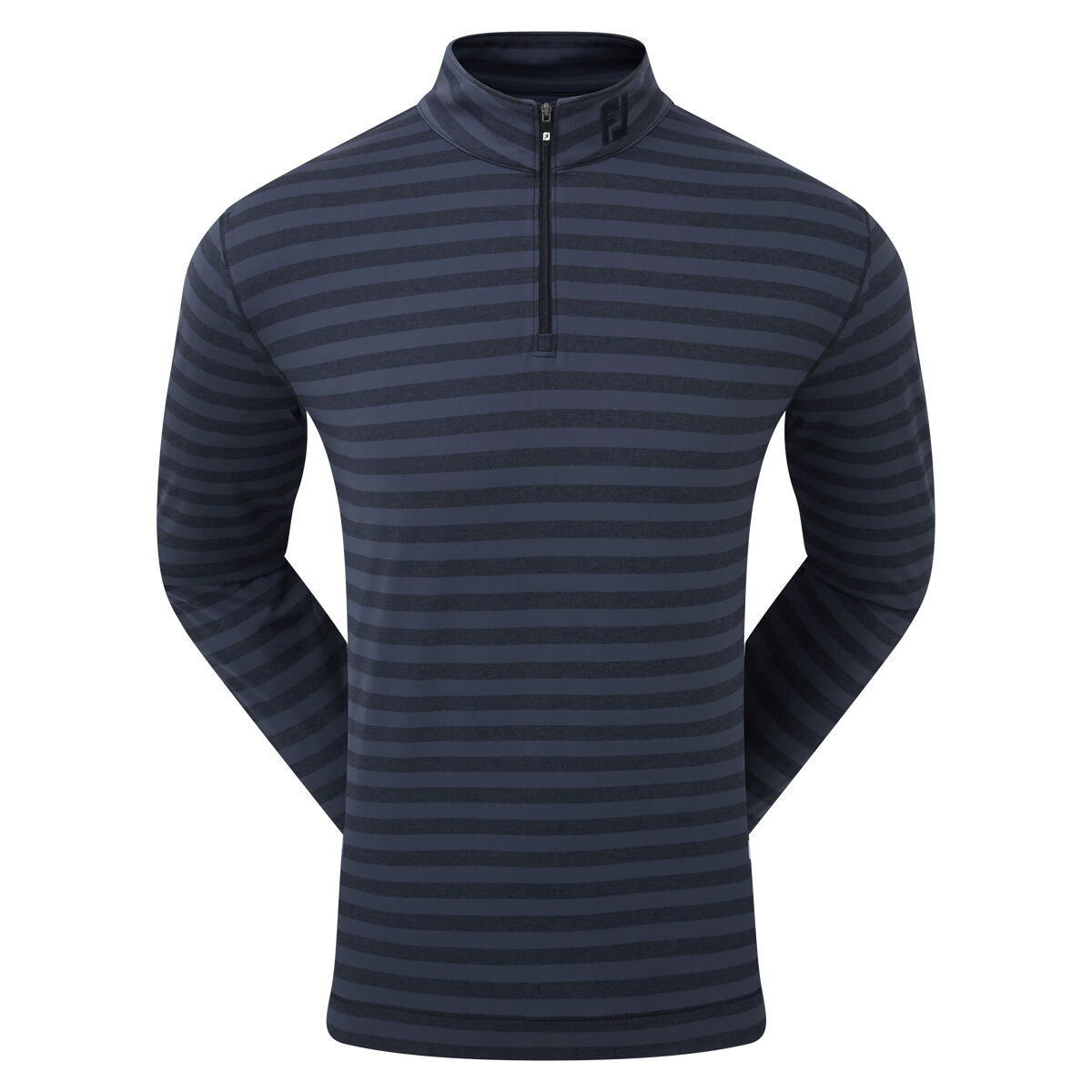 FootJoy Men’s Peached Jersey Tonal Stripe Chill-Out Half Zip Golf Midlayer, Mens, Navy blue, Small | American Golf