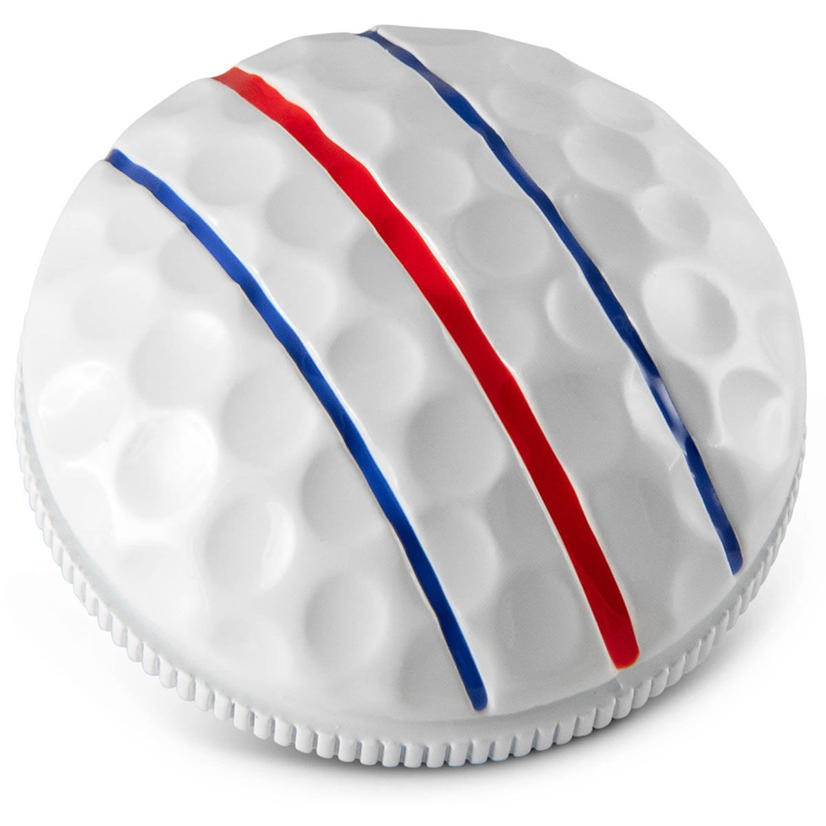 On Point White, Red and Blue Stripe 3 Rail Golf Ball Marker & Coin | American Golf, One Size