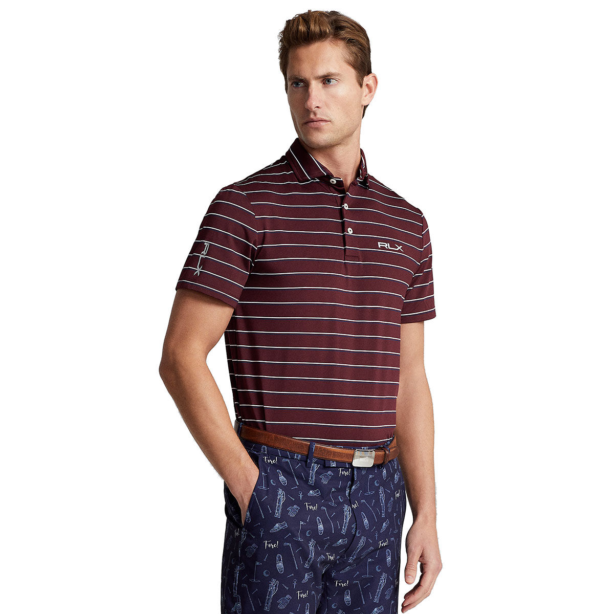 Ralph Lauren Men’s Custom Slim Fit Performance Golf Polo Shirt, Mens, Ruby, Medium | American Golf