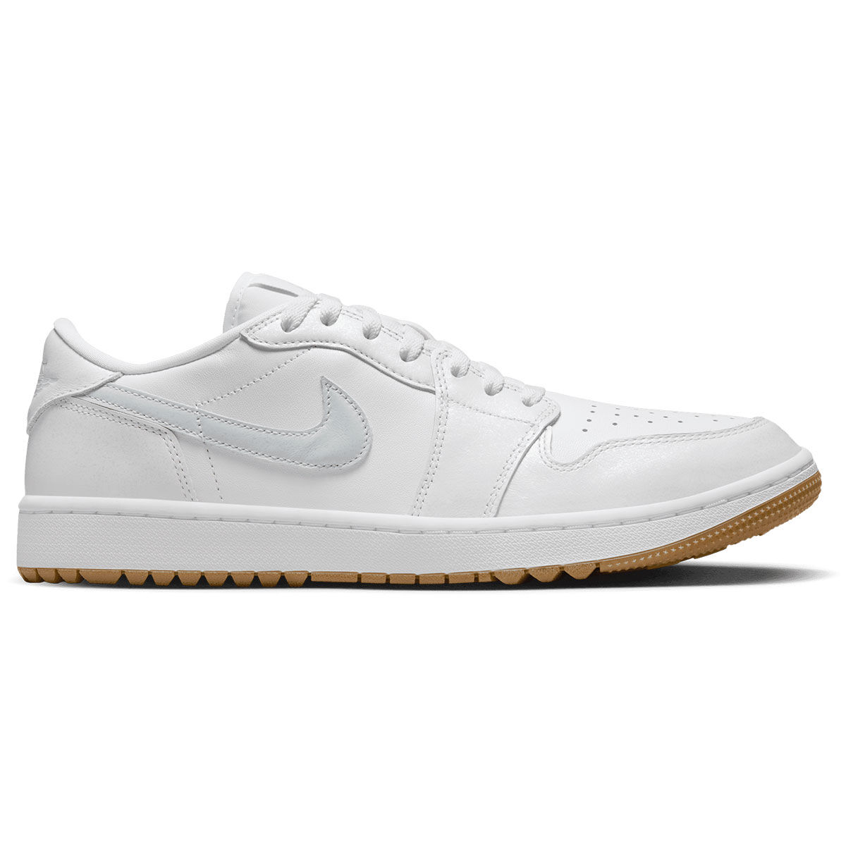 Nike Men’s Air Jordan 1 Low G Waterproof Spikeless Golf Shoes, Mens, White/pure platinum/gum brown, 7 | American Golf
