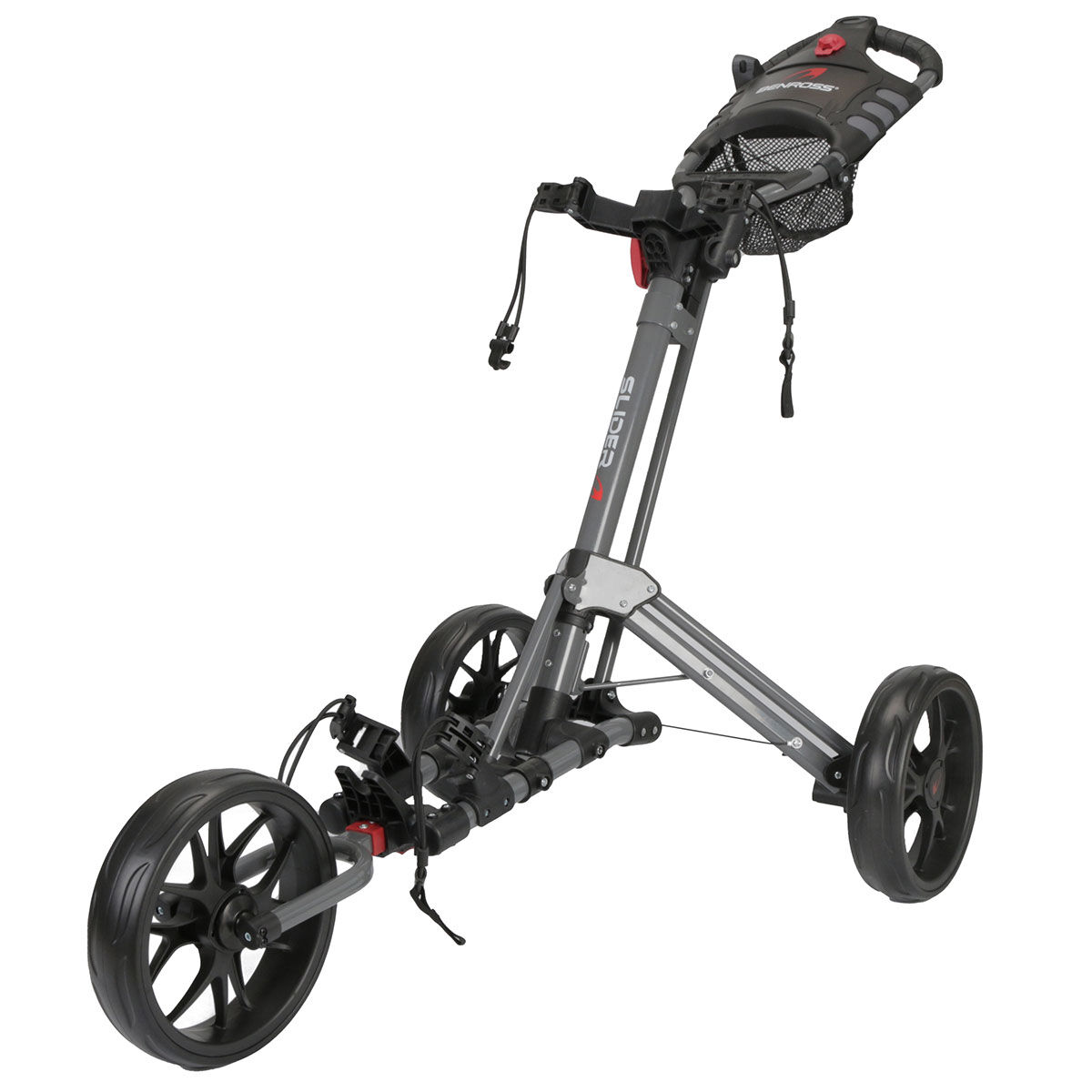Benross Slider 3-Wheel Push Golf Trolley, Grey, One Size | American Golf