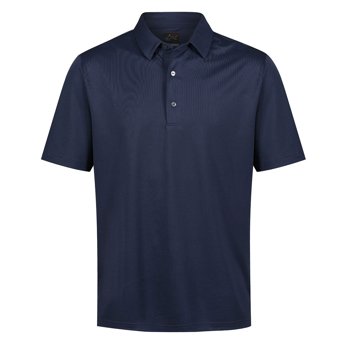 Greg Norman Mens Navy Blue Comfortable Neck Logo Stretch Golf Polo Shirt, Size: Xl | American Golf