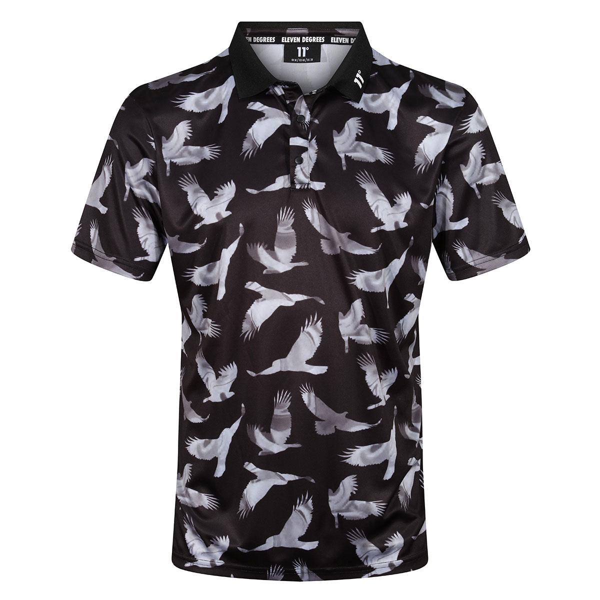 11 Degrees Men's Bird Print Golf Polo Shirt from american golf