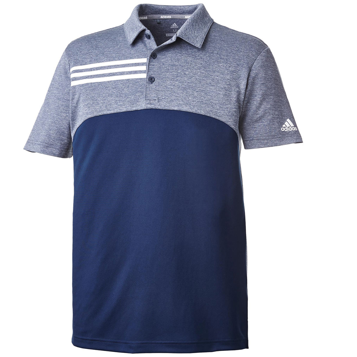 adidas Golf 3-Stripe Heather Block Polo Shirt from american golf