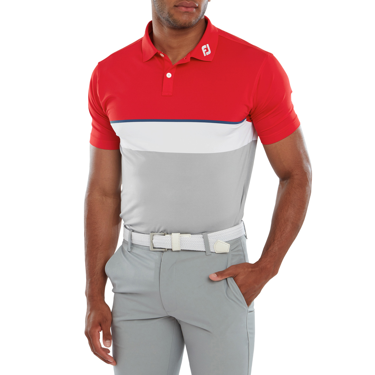 FootJoy Men's Colour Theory Lisle Golf Polo Shirt from american golf