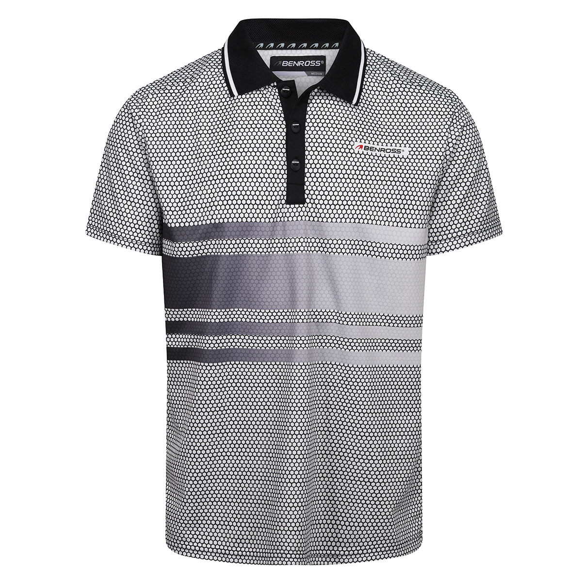Benross Men's Hex Print Stretch Golf Polo Shirt from american golf