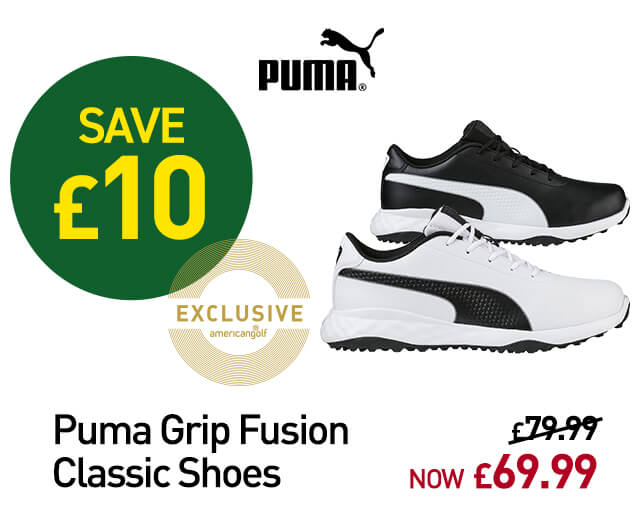 PUMA Men's Grip Fusion Classic Waterproof Spikeless Golf Shoes