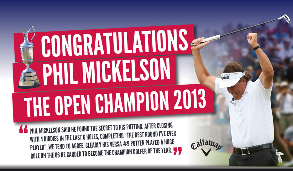Congratulations Phil Mickelson