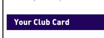 Your Club Card