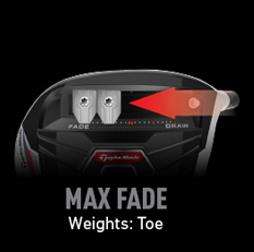 TaylorMade R15 Weight Alignment - Max Fade