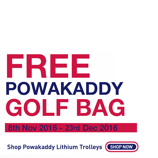 Purchase any PowaKaddy Lithium Electric Golf Trolley and get a PowaKaddy Golf Bag absolutely FREE