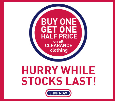 Buy One Get One Half Price on Clearance Clothing