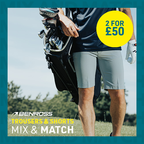 2 FOR £50 ON SELECTED BENROSS TROUSERS/SHORTS