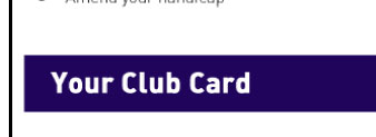 Your Club Card