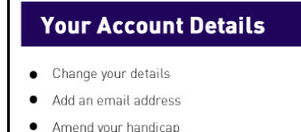 Your Account Details