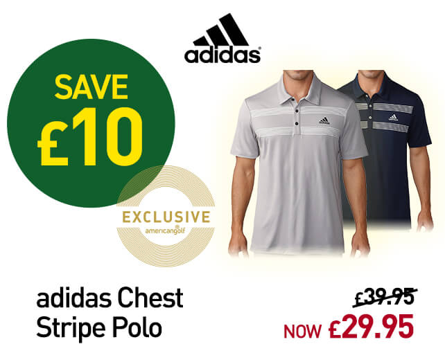 adidas Men's Chest Stripe Golf Polo Shirt